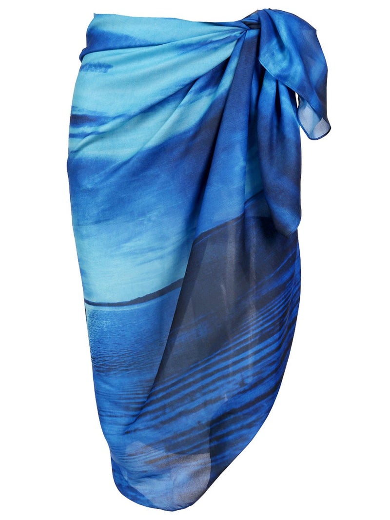Ayliss Womens Swimwear Chiffon Printed Cover up Beach Sarong Pareo Bikini Swimsuit Wrap (#33 (57"*55")) - Image 1